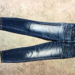 Madewell jeans women’s size 29 blue high riser crop skinny psych pockets denim